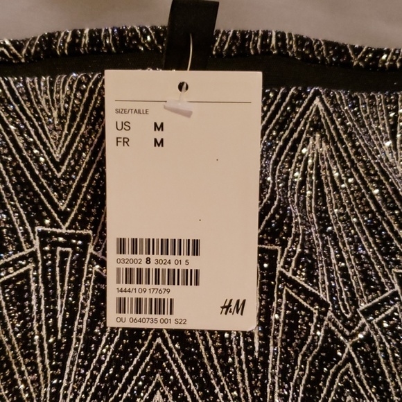 GEOMETRIC SPARKLY GLITTER SKIRT - Picture 2 of 3